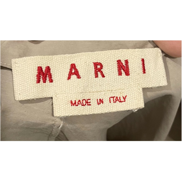 MARNI Sleeeveless Taupe Darted Blouse - Picture 3 of 7